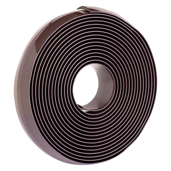 A close-up of a Nexaro magnetic strip (4 m), a large roll of black adhesive tape with a hollow center, commonly used as a boundary strip for robot vacuum cleaner.