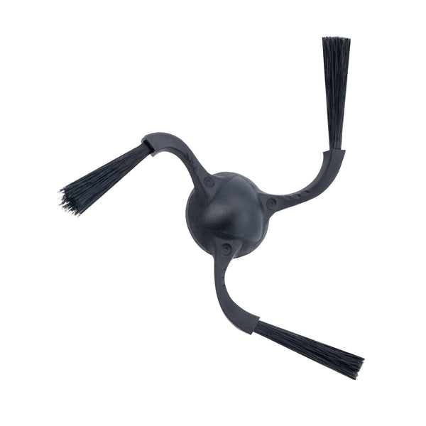 Nexaro side brush: Black three-arm replacement brush with robust construction for robot vacuum cleaners, designed for efficient cleaning. Shown isolated on a white background.